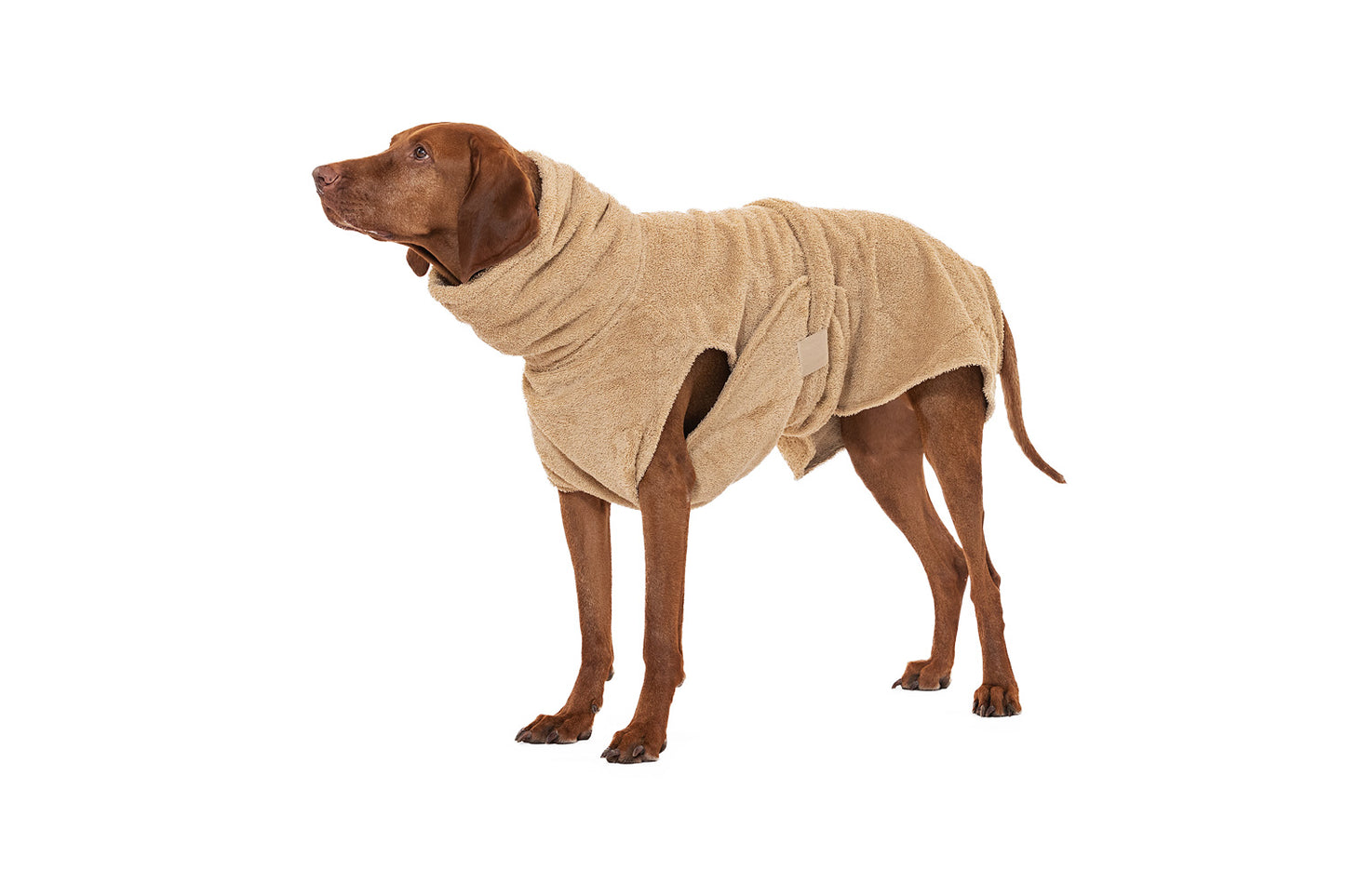 Hundebademantel aus Bio-Baumwolle "Sand"