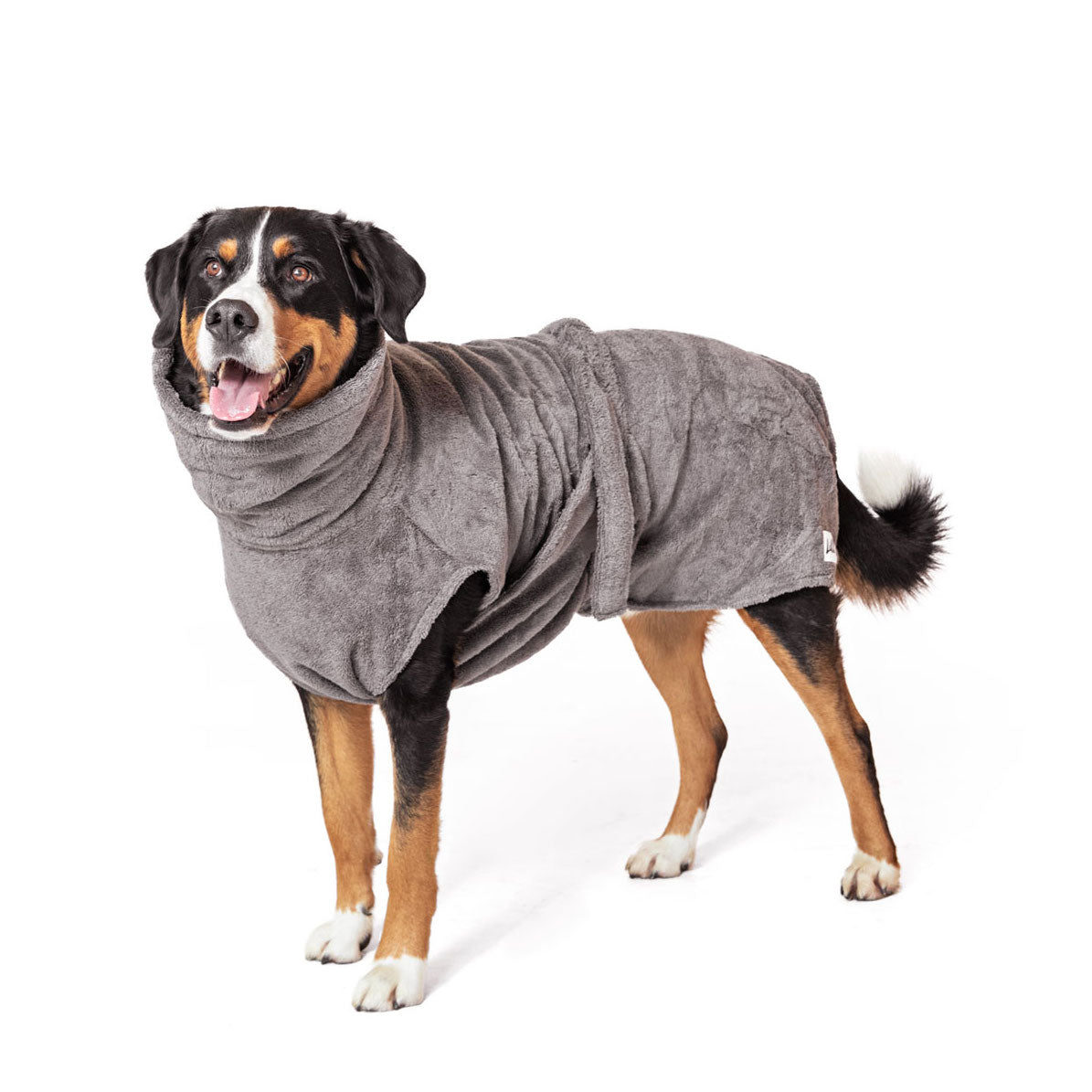 Hundebademantel aus Bio-Baumwolle "Stone Grey"