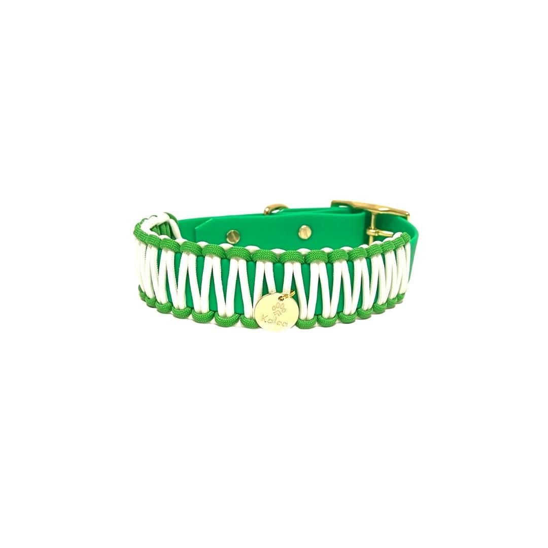 BioThane® / Paracord Halsband - "NEON GRÜN"