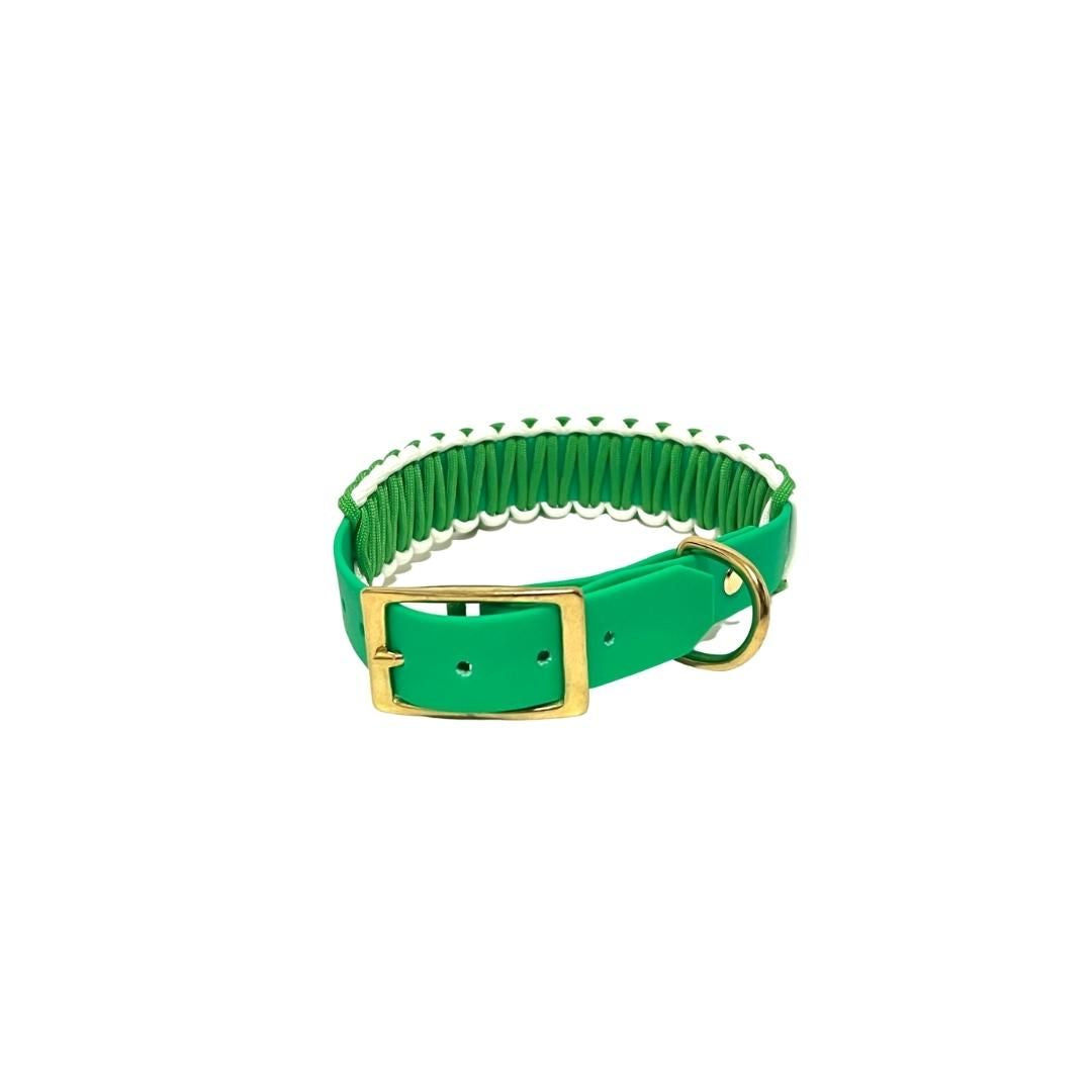 BioThane® / Paracord Halsband - "NEON GRÜN"