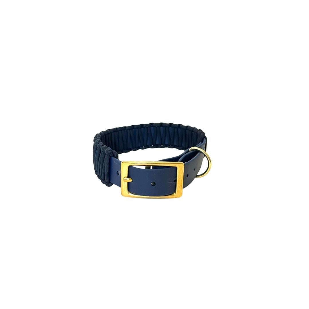 BioThane® / Paracord Halsband - "HANSEATIC-BLAU"