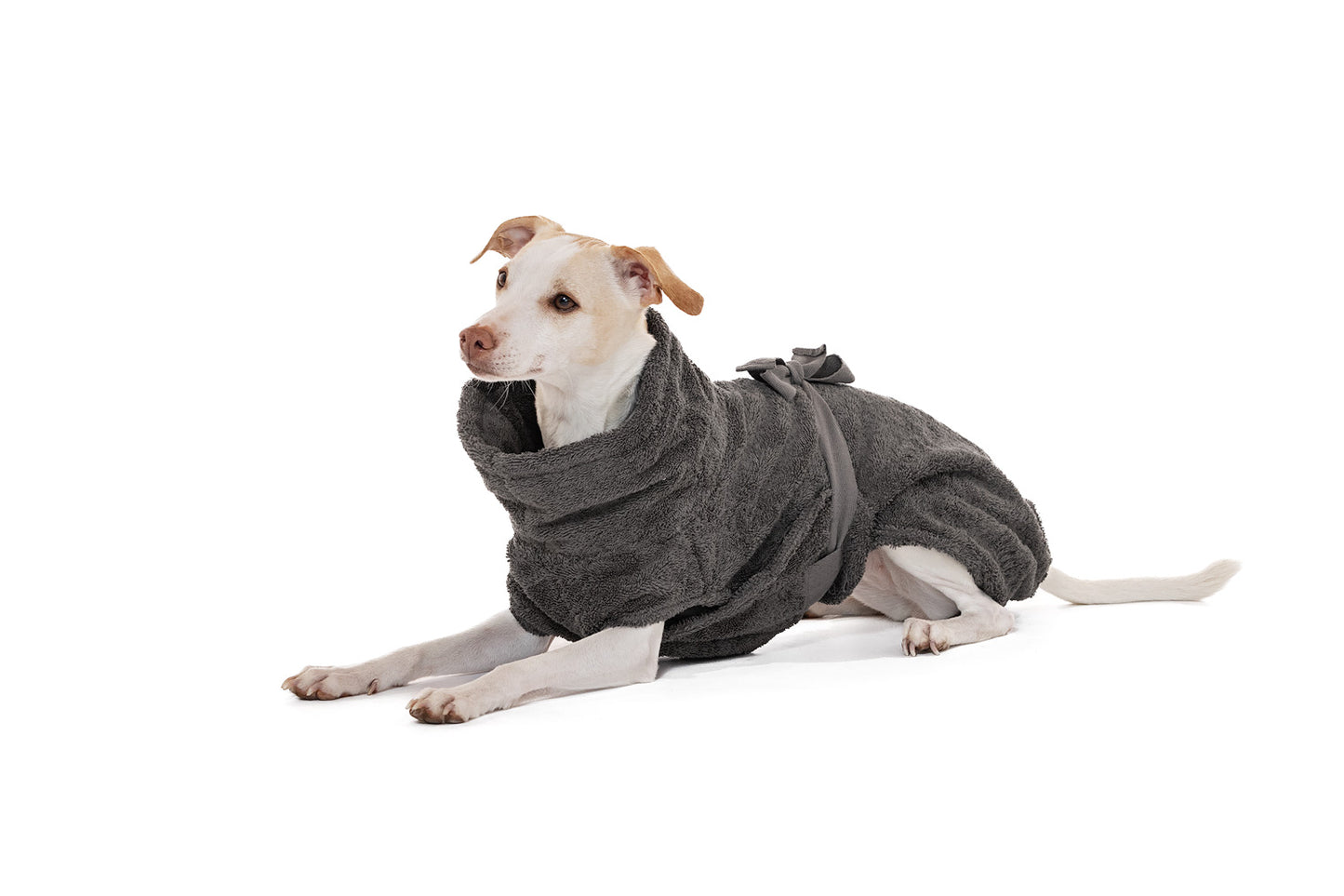 Hundebademantel aus Bio-Baumwolle "Stone Grey"