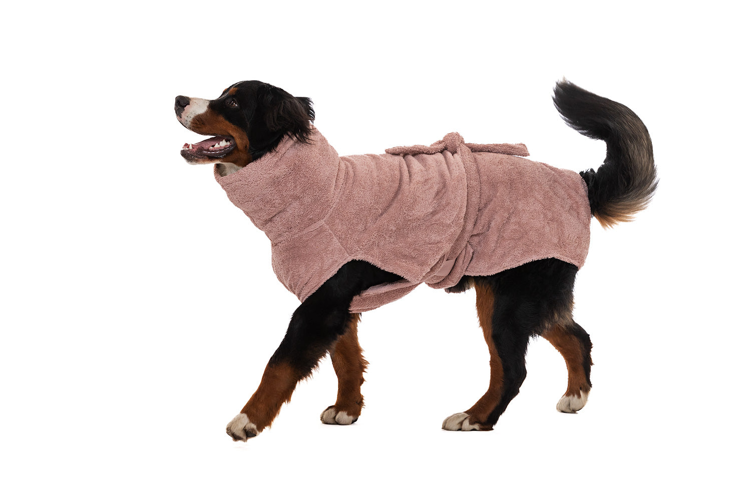 Hundebademantel aus Bio-Baumwolle "Pink Berry"