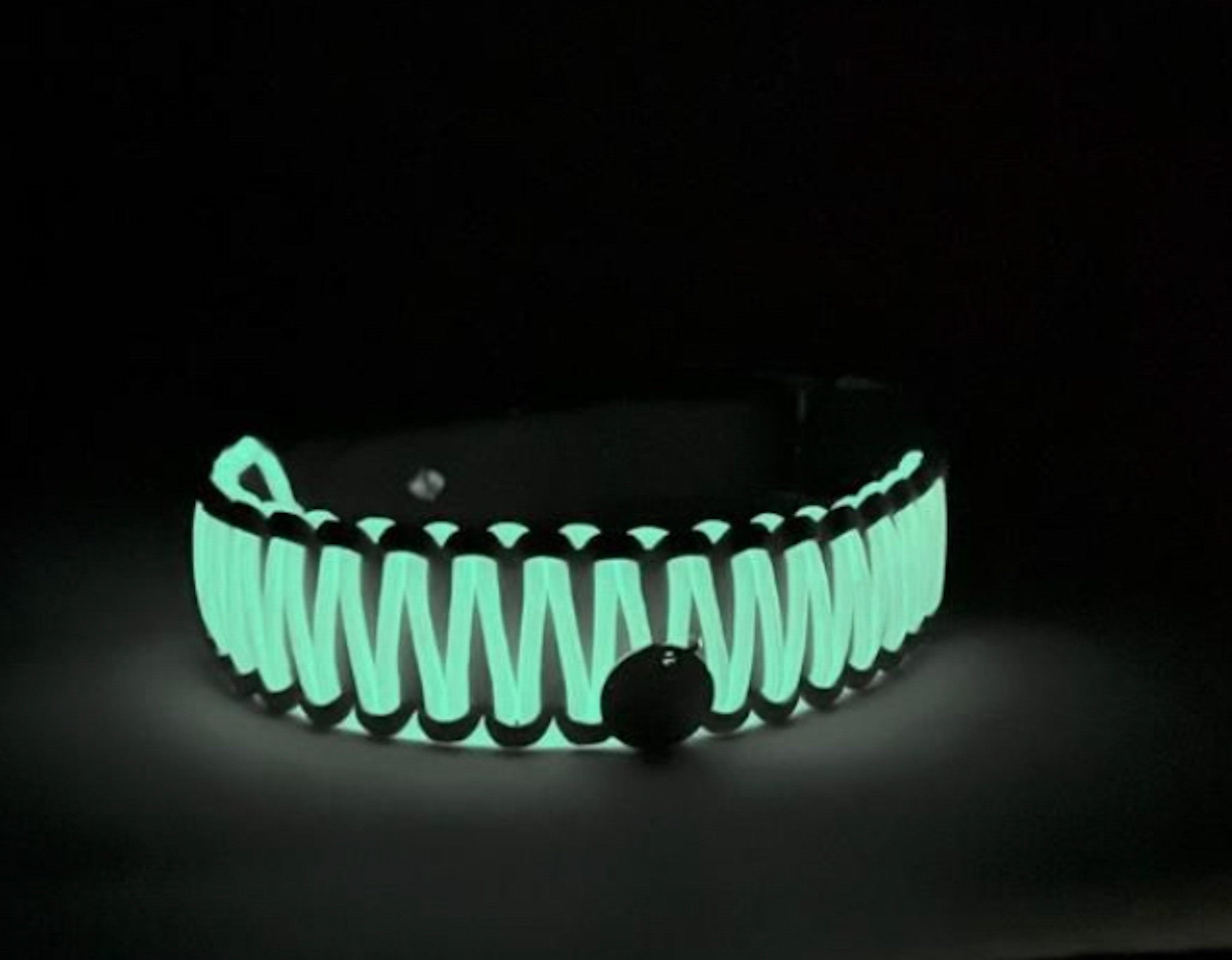 BioThane® / Paracord Halsband - "NEON GRÜN"