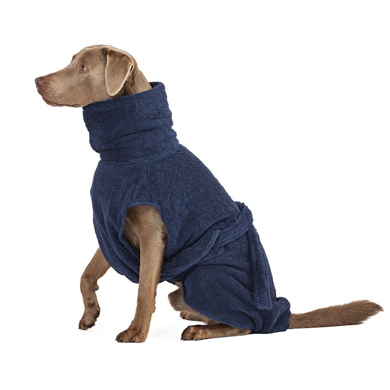 Hundebademantel aus Bio-Baumwolle "Night Blue"