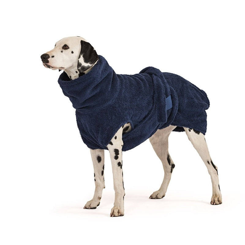 Hundebademantel aus Bio-Baumwolle "Night Blue"