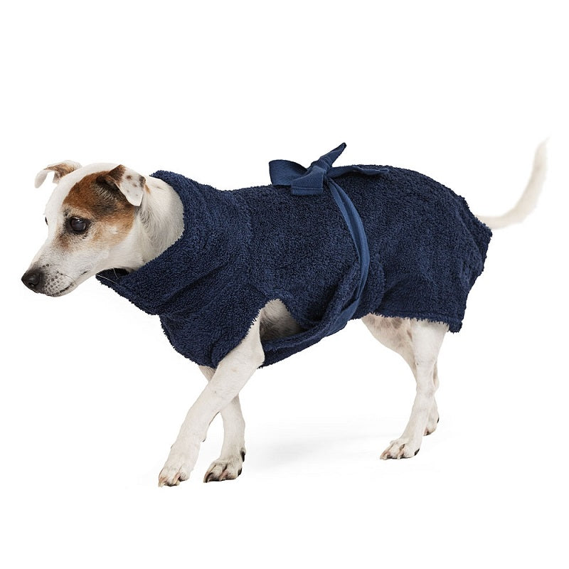 Hundebademantel aus Bio-Baumwolle "Night Blue"