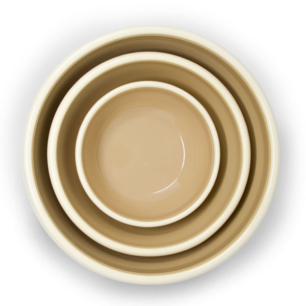 Futternapf aus Emaille "Sand"