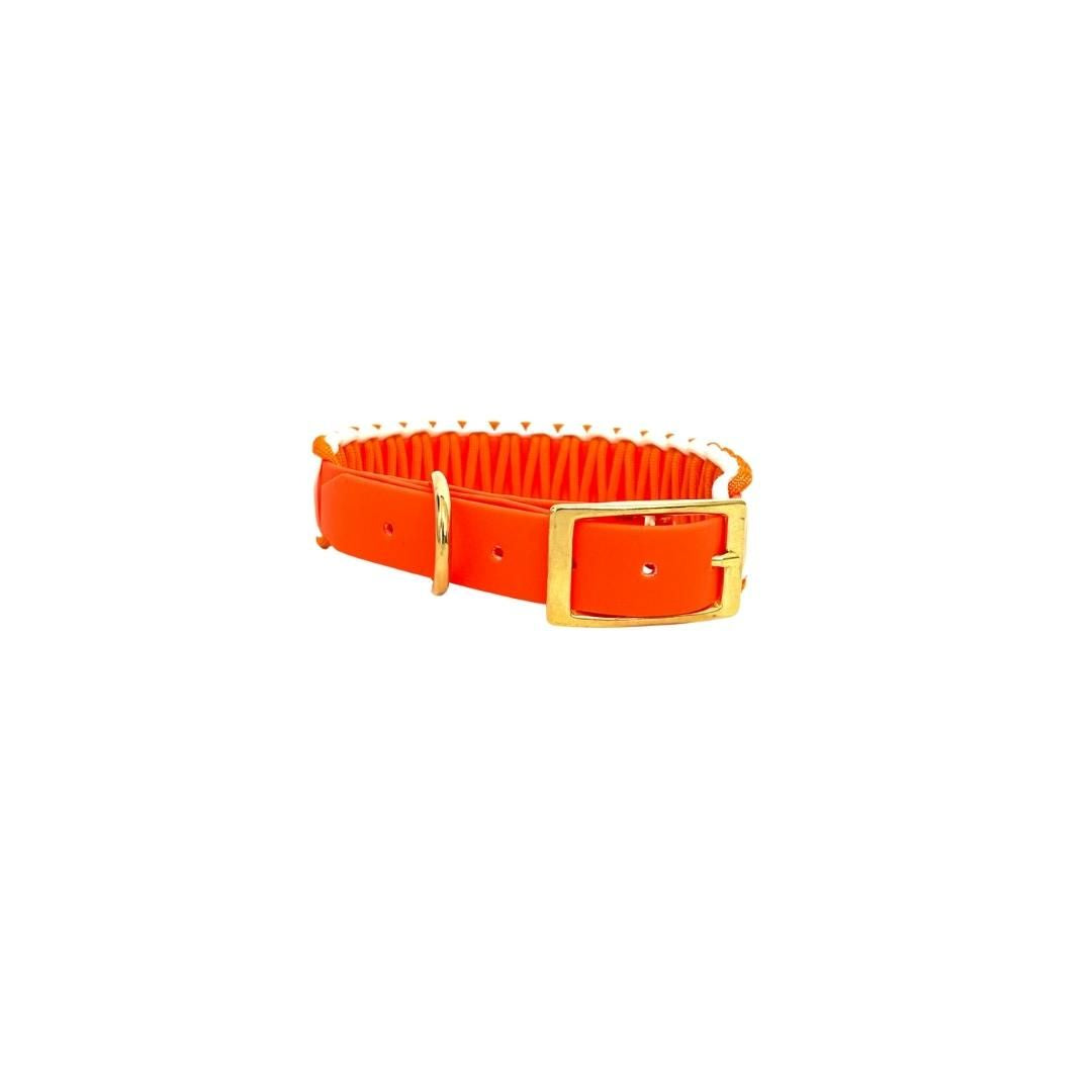BioThane® / Paracord Halsband - "NEON ORANGE"